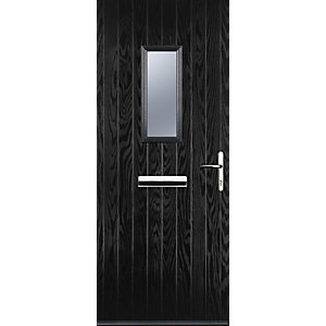 Euramax 1 Square Black Left Hand Composite Door
