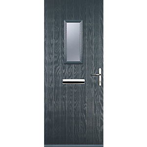 Euramax 1 Square Grey Left Hand Composite Door