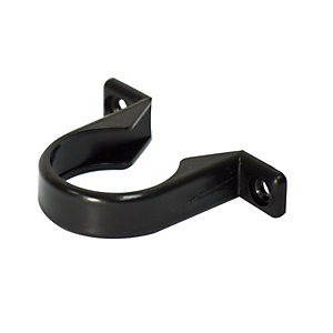 FloPlast WP35B Push-fit Waste Pipe Clips - Black 40mm Pack of 3