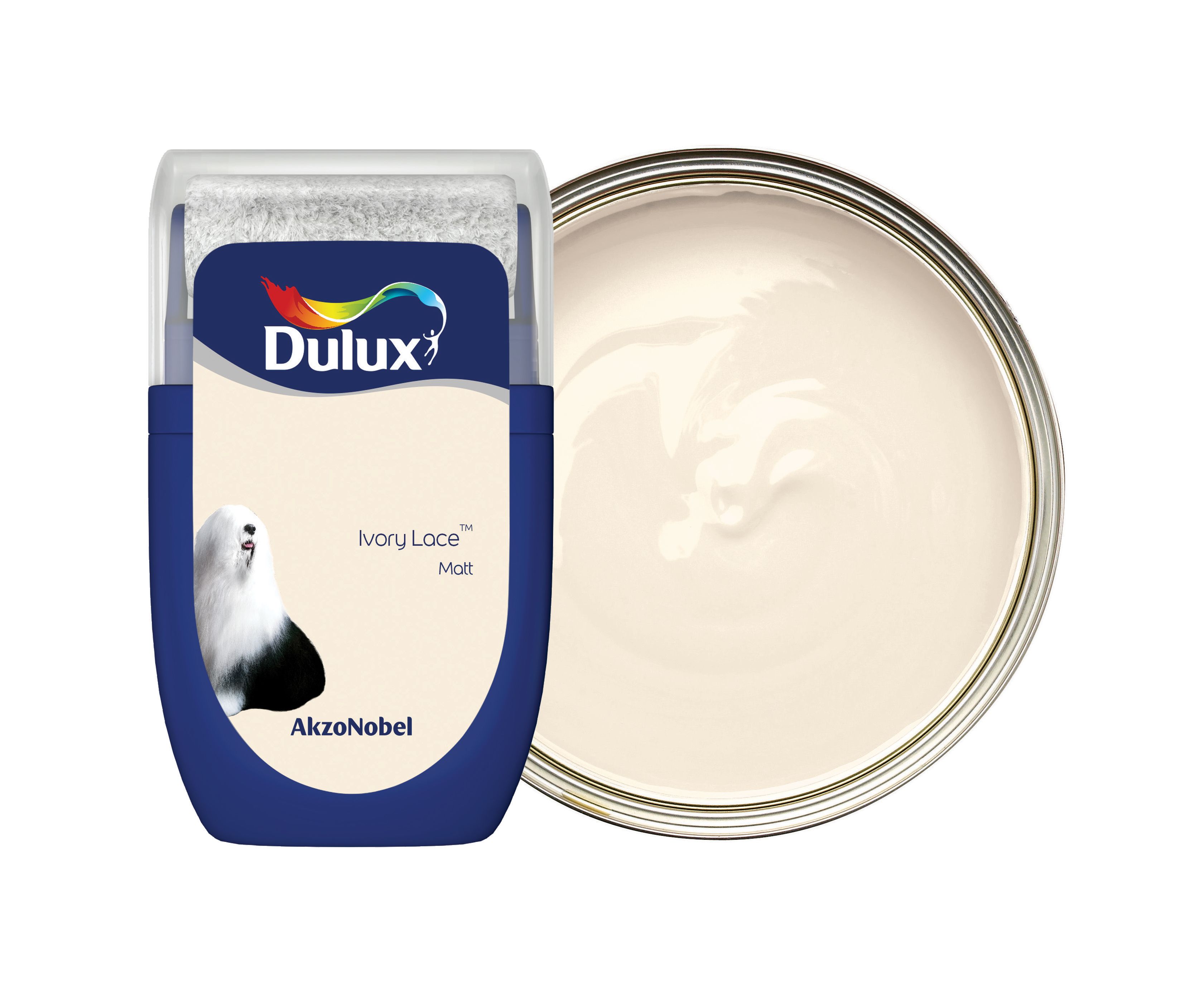 Dulux Walls & ceilings Ivory lace Matt Emulsion paint, 5L