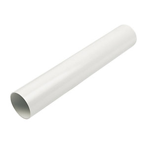 Image of FloPlast 68mm Round Line Downpipe 2.5m - White