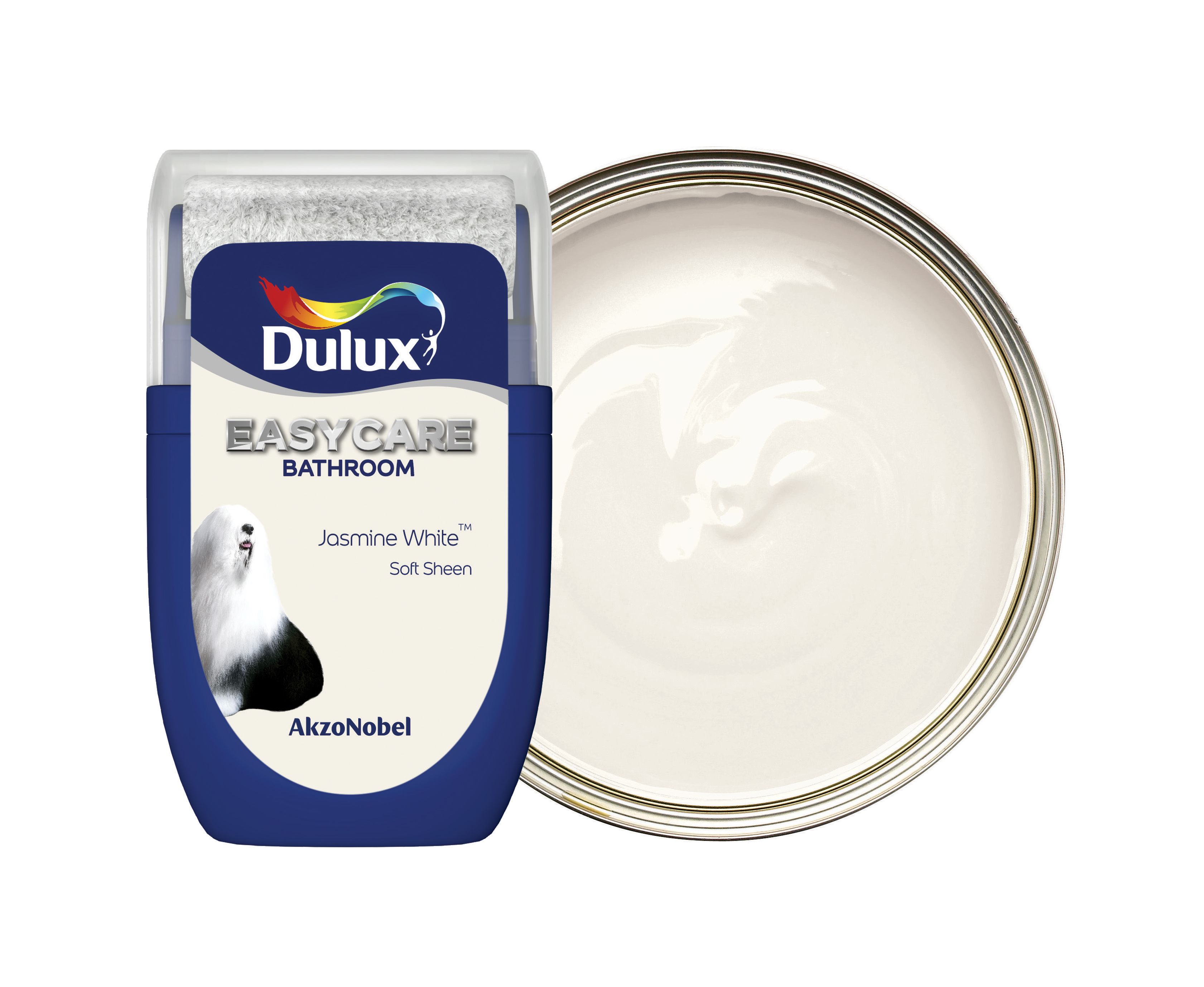 Dulux Easycare Bathroom Paint - Jasmine White Tester Pot - 30ml