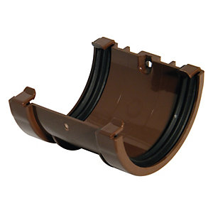 Image of FloPlast 76mm MiniFlo Gutter Union Bracket - Brown