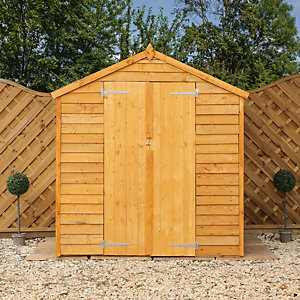 Mercia 4 x 6 ft Double Door Windowless Timber Overlap Apex Shed