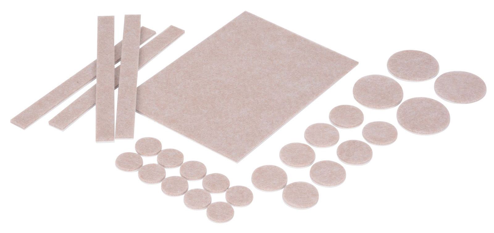 Vitrex Self Adhesive Felt Flooring Pads Natural - Pack of 27