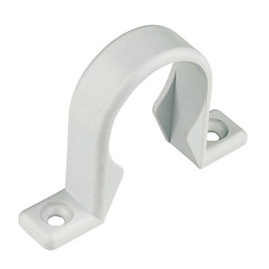FloPlast WP35W Push-Fit Waste Pipe Clips - White 40mm Pack of 3