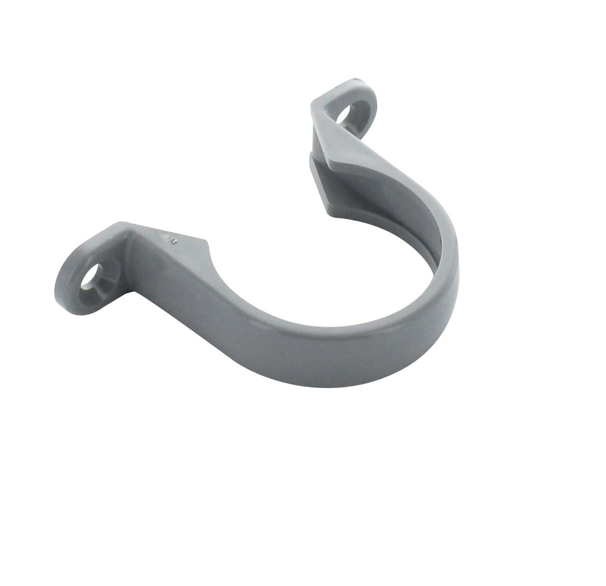 FloPlast WS35G Solvent Weld Waste Pipe Clips - Grey 40mm  Pack of 3