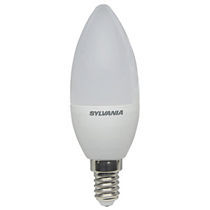 Image of Sylvania LED Non Dimmable Frosted Candle E14 Light Bulb - 5.5W