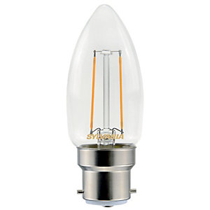Image of Sylvania LED Non Dimmable Filament B22 Candle Light Bulb - 2.5W