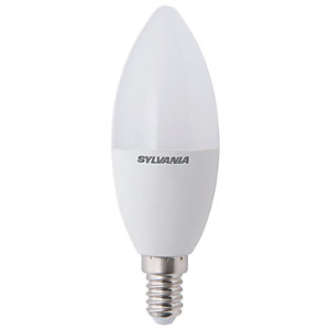 Sylvania LED Non Dimmable Frosted Candle E14 Light Bulb - 8W