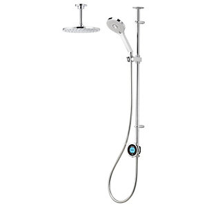 Aqualisa Optic Q Smart Divert Exposed High Pressure Combi Shower with Adjustable & Fixed Ceiling Head