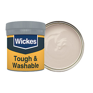Wickes Chalk White - No. 130 Tough & Washable Matt Emulsion Paint Tester Pot - 50ml