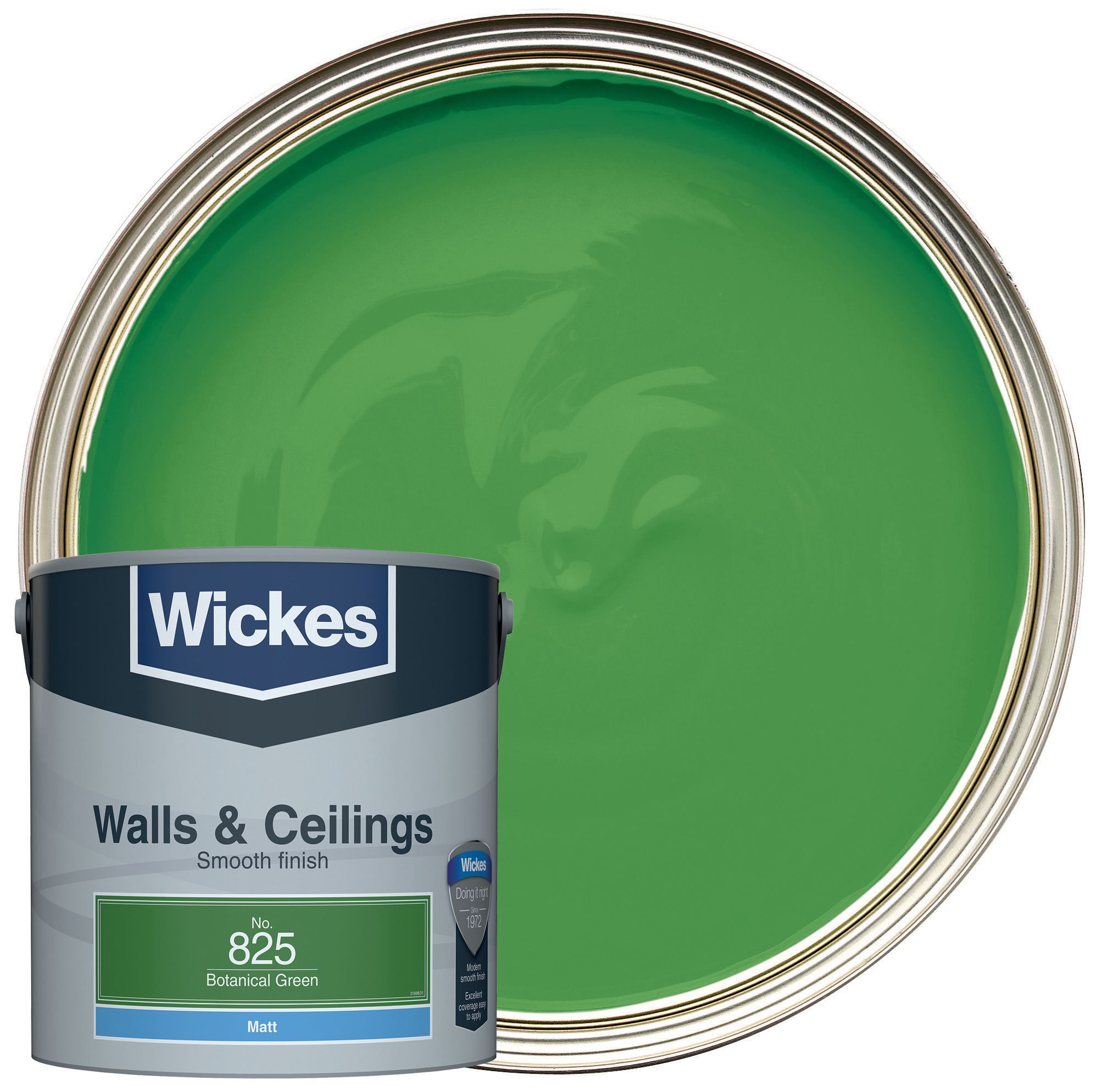 Wickes Botanical Green - No.825 Vinyl Matt Emulsion Paint - 2.5L