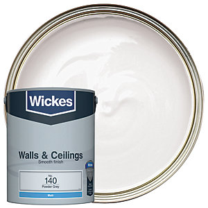 Wickes Powder Grey - No. 140 Vinyl Matt Emulsion Paint - 5L