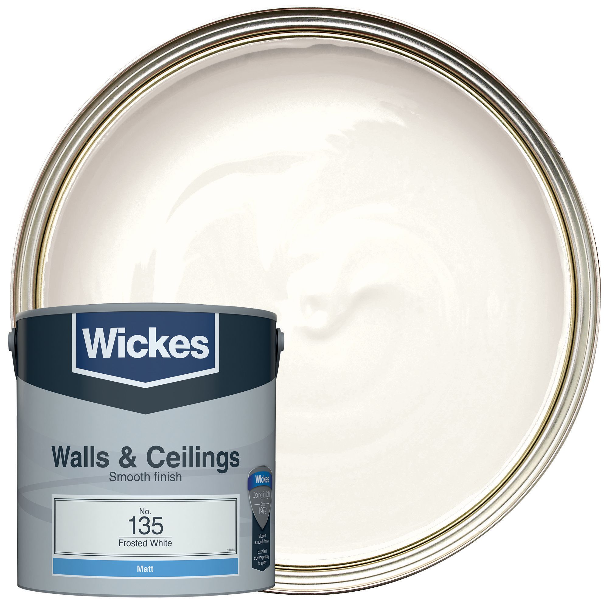 Wickes Frosted White - No.135 Vinyl Matt Emulsion Paint - 2.5L