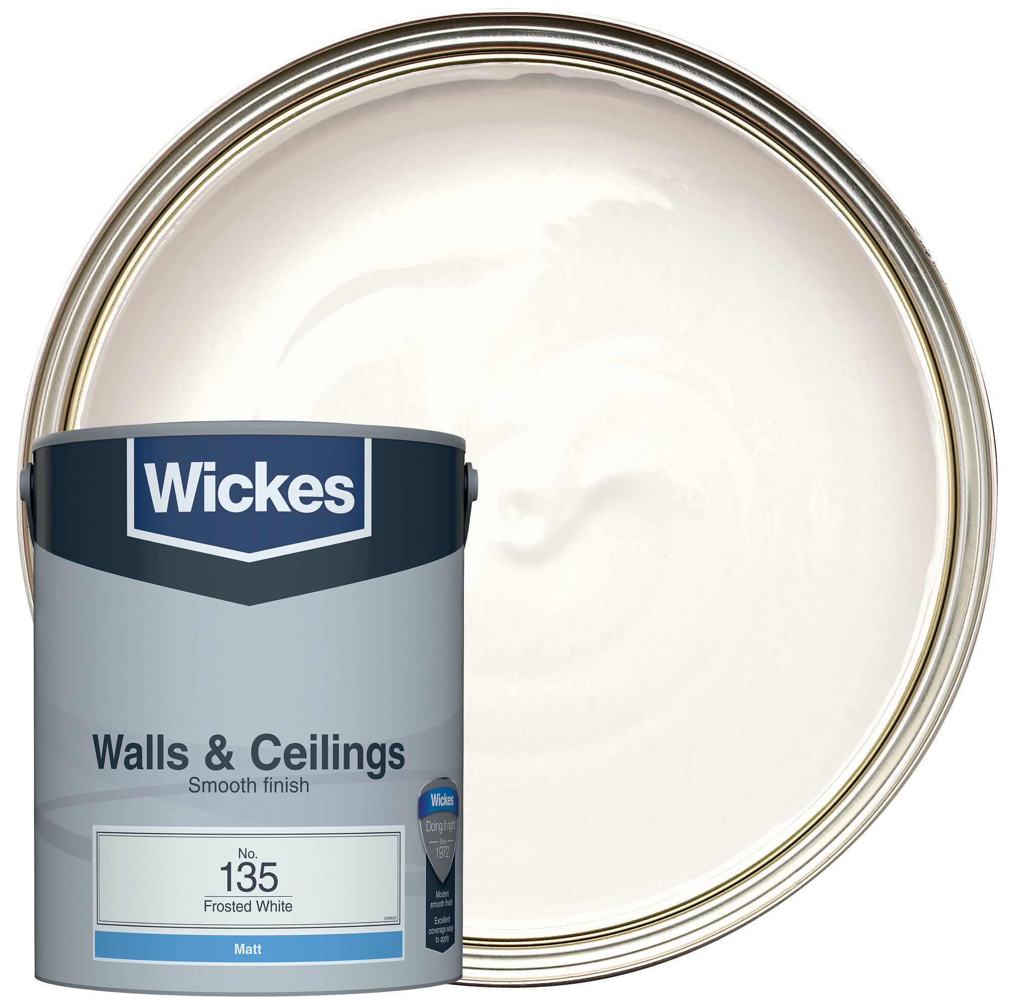 Wickes Frosted White - No. 135 Vinyl Matt Emulsion Paint - 5L