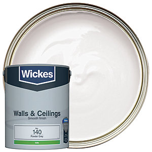 Wickes Powder Grey - No. 140 Vinyl Silk Emulsion Paint - 5L