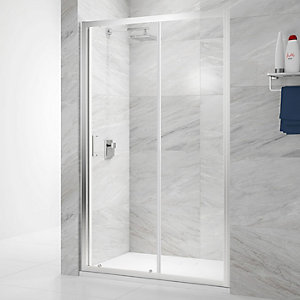 Nexa By Merlyn 6mm Chrome Framed Sliding Shower Door Only - Various Sizes Available