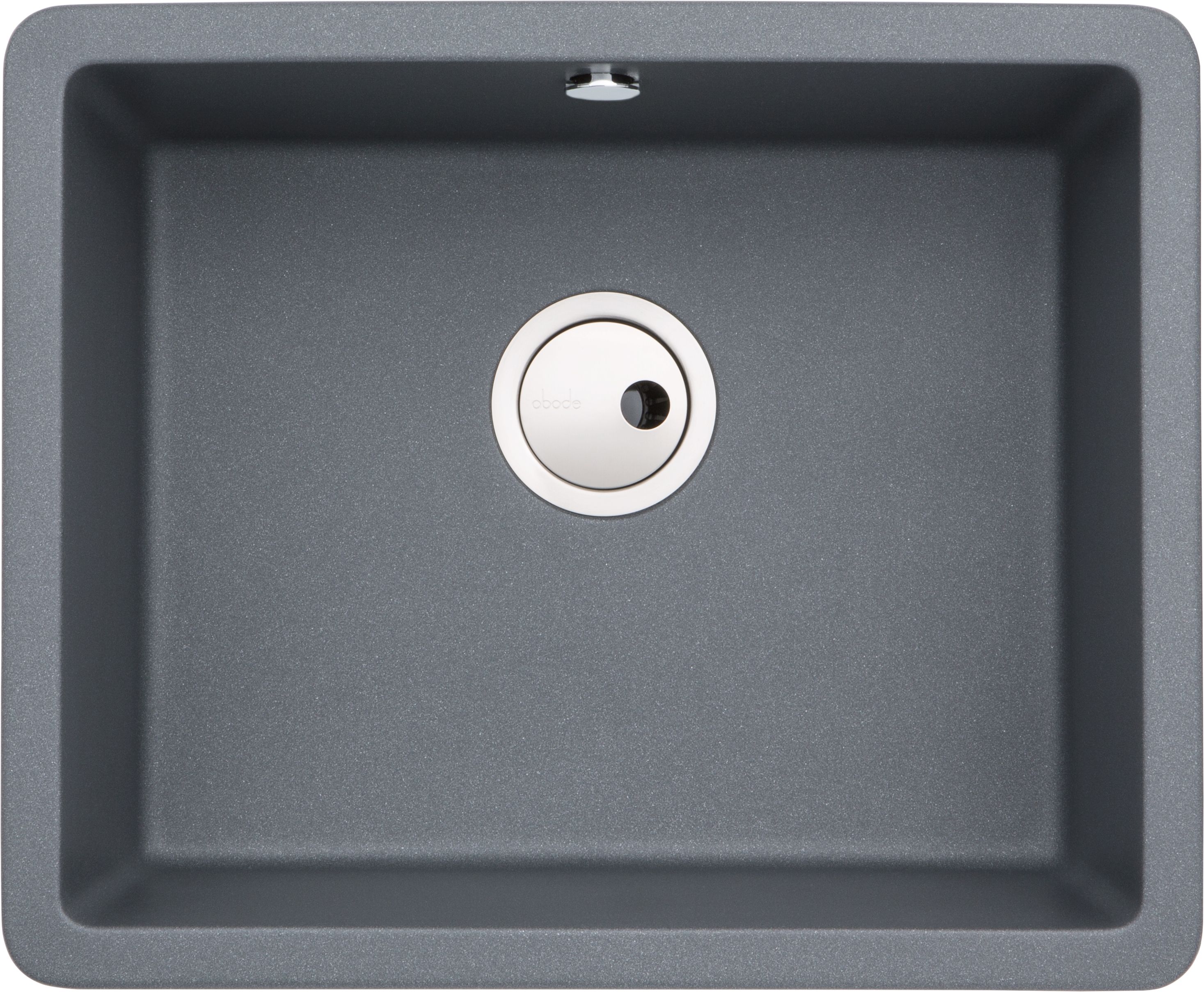 Abode Matrix Square 1 Bowl Under Mount Granite Kitchen Sink - Grey