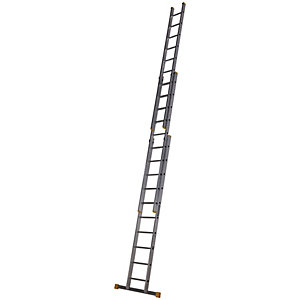 Werner D Rung 3 Section High Grade Aluminium Extension Ladder - Max Height 6.86m