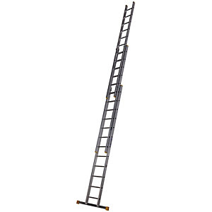 Werner D Rung 3 Section High Grade Aluminium Extension Ladder - Max Height 8.54m