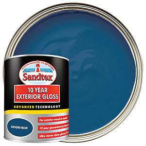 Sandtex 10 Year Exterior Gloss Paint - Oxford Blue 750ml