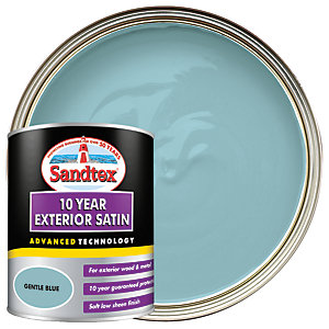 Sandtex 10 Year Exterior Satin Paint - Gentle Blue 750ml