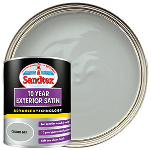 Sandtex 10 Year Exterior Satin Paint - Cloudy Day 750ml