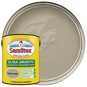 Sandtex Ultra Smooth Masonry Paint - French Grey 5L
