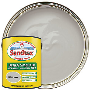 Sandtex Ultra Smooth Masonry Paint - Light Grey 5L