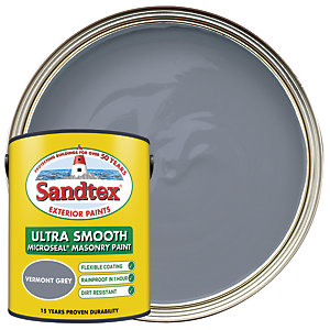 Sandtex Ultra Smooth Masonry Paint - Vermont Grey 5L