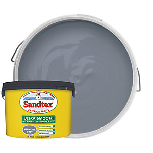 Sandtex Ultra Smooth Masonry Paint - Vermont Grey 10L