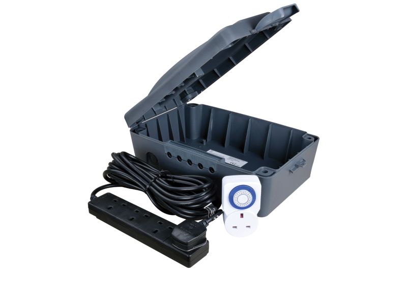 Masterplug Weatherproof 4 Socket Extension Lead Box Kit 8m 13a Wickes Co Uk