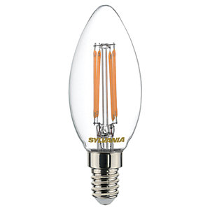Sylvania LED Filament E14 Candle Bulb - 4.5W Pack of 4