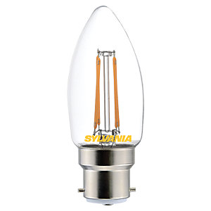 Sylvania LED Filament B22 Candle Bulb - 4.5W Pack of 4