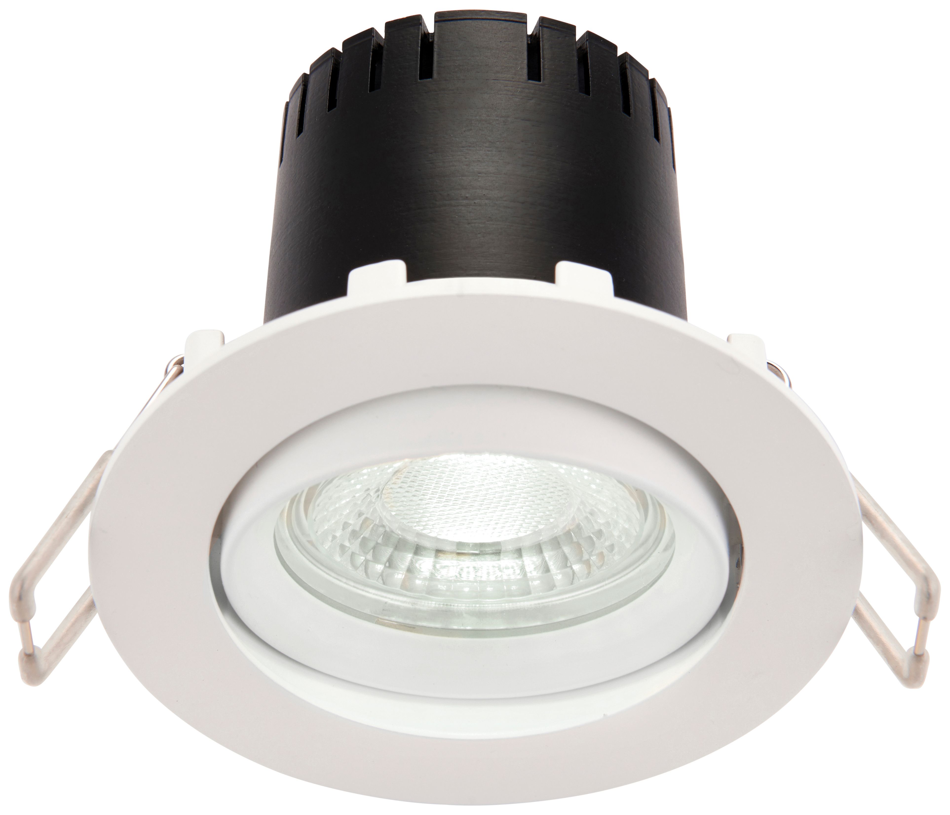 Saxby Integrated LED Adjustable Cool White Dimmable Downlight 5.5W - Matt White