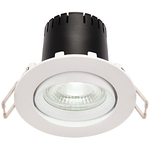 Saxby Integrated LED Adjustable Cool White Dimmable Downlight 5.5W - Matt White