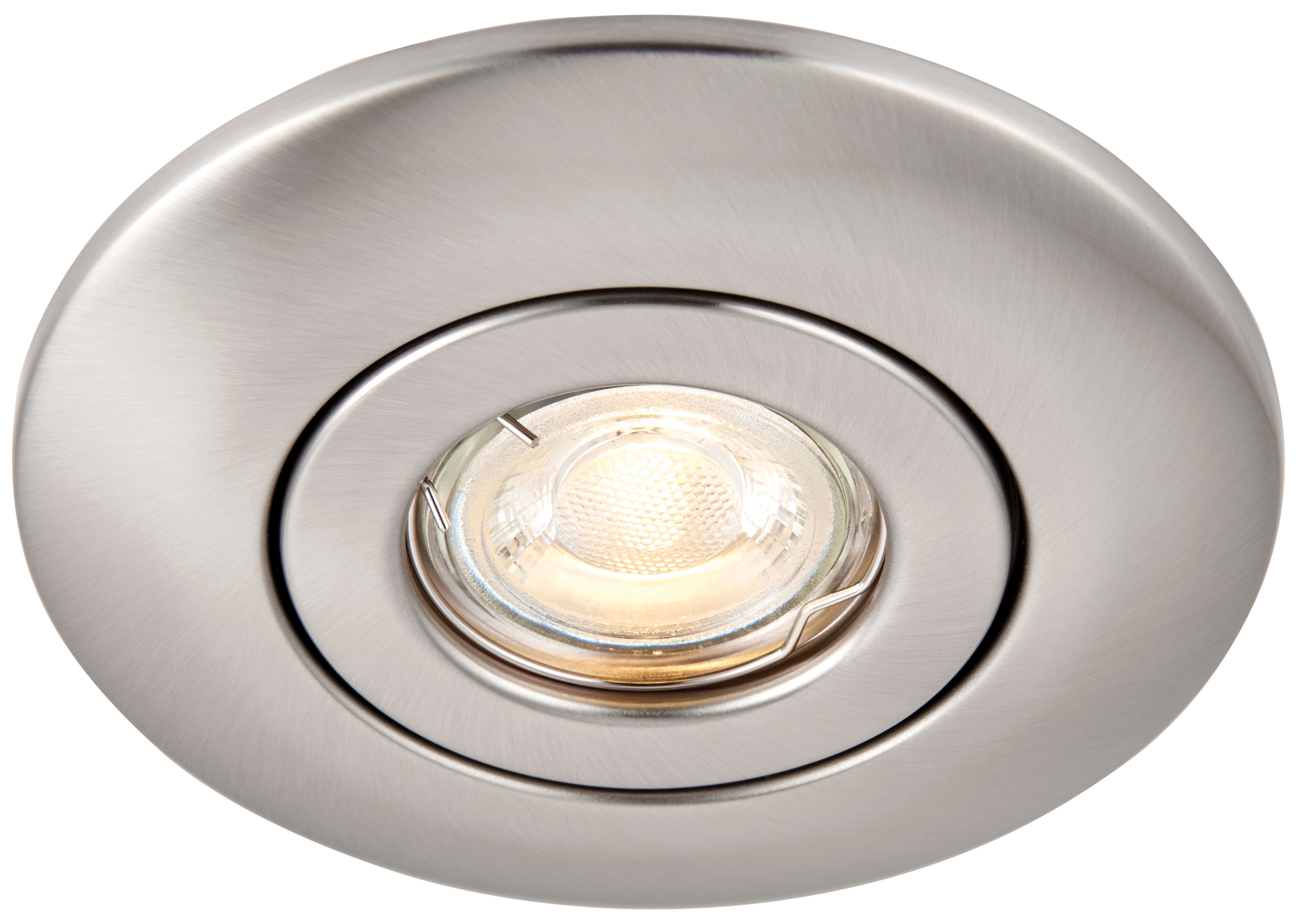 Saxby GU10 Downlight Converter Kit - Brushed Nickel