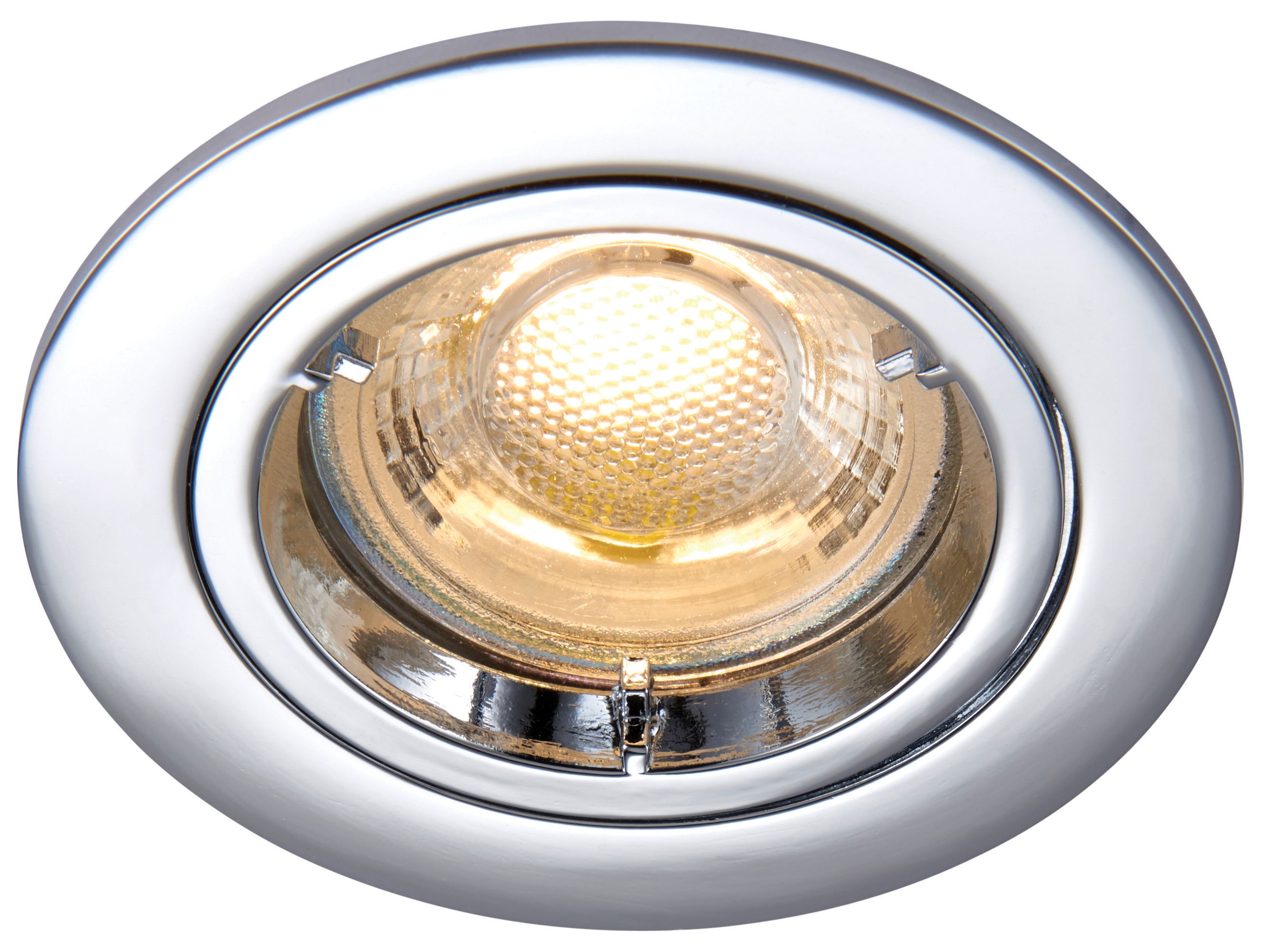Saxby GU10 Cast Fixed Downlight - Chrome Effect