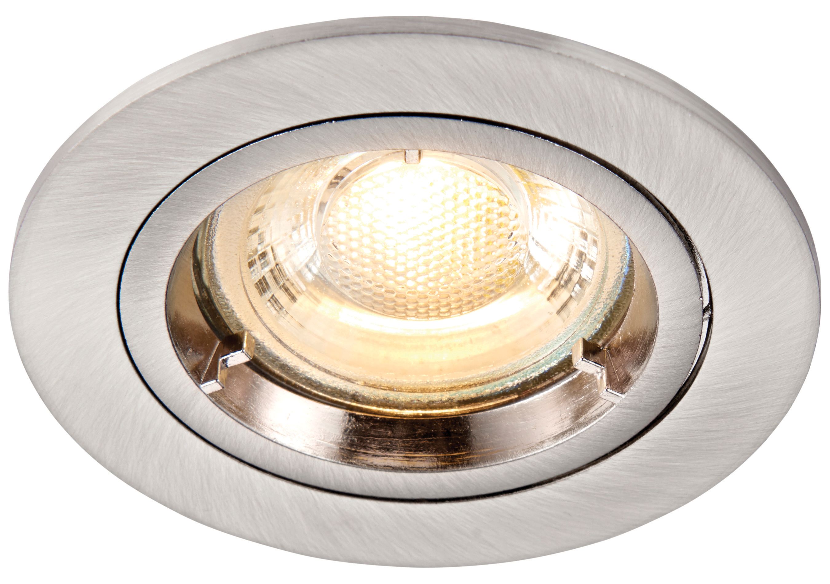 Saxby GU10 Cast Fixed Downlight - Brushed Nickel