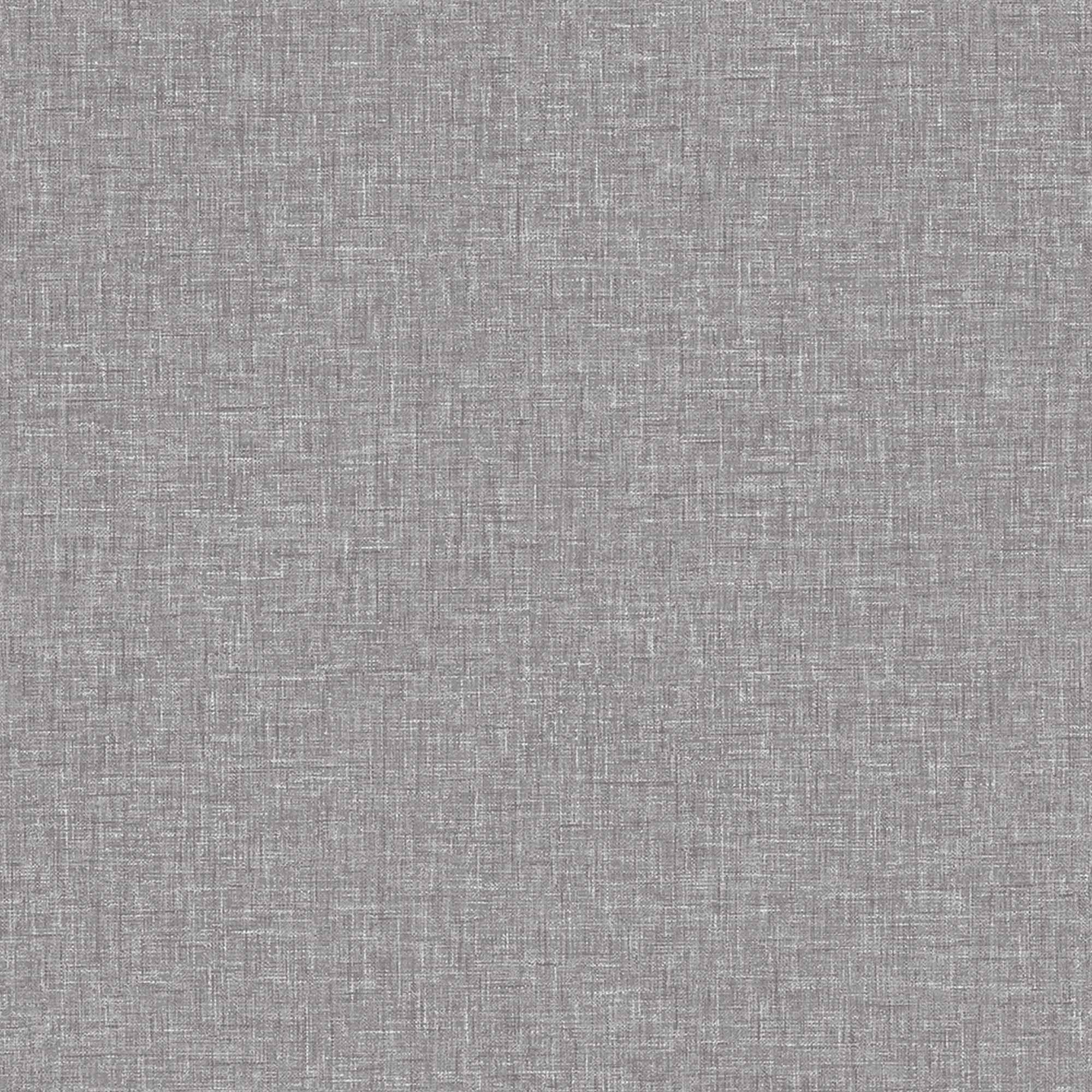 Arthouse Linen Texture Mid Grey Wallpaper 10.05m x 53cm