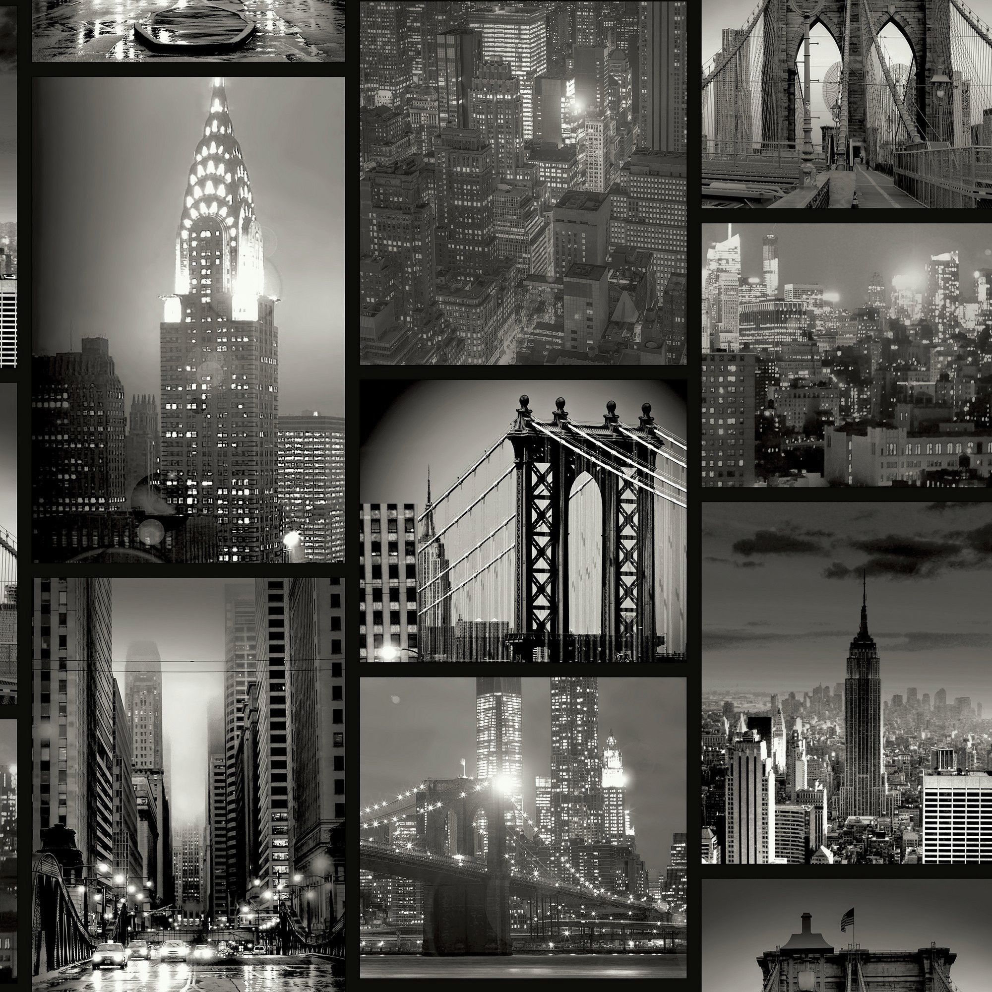 Arthouse Dark City Film Noir Glitter Wallpaper 10.05m x 53cm