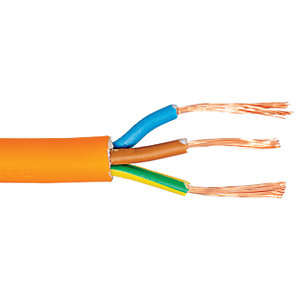 3 Core Round Flexible Cable 1.5mm 3183Y Orange 25m