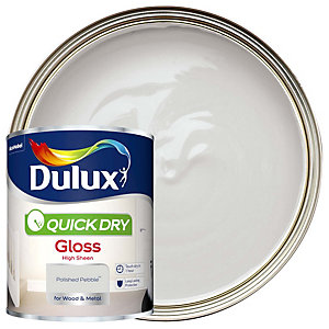 Dulux Quick Dry Gloss Paint - Polished Pebble Paint - 750ml
