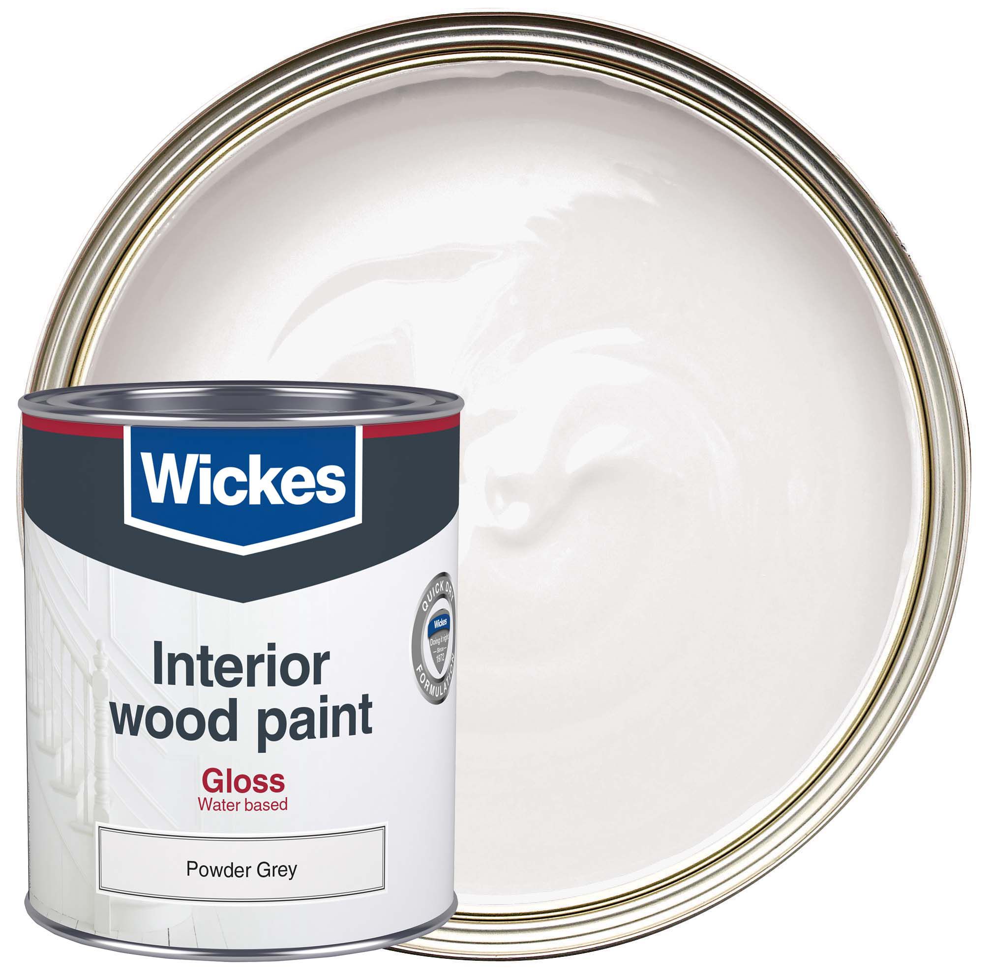 Wickes Quick Dry Gloss Powder Grey 750ml