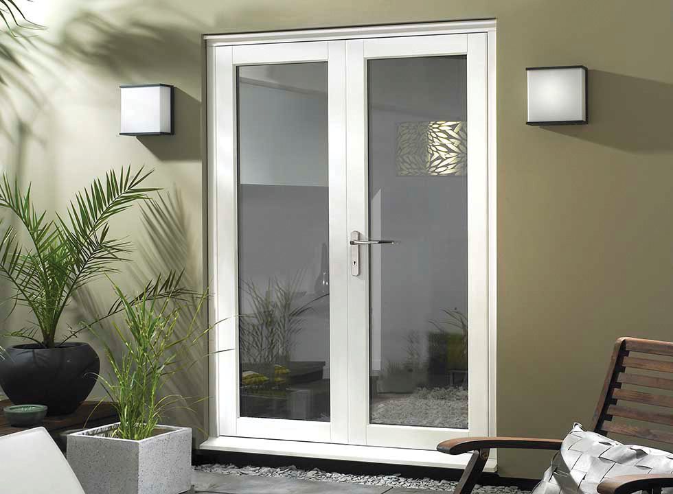 Image of Wickes Burman Slimline White French Door - 1190mm