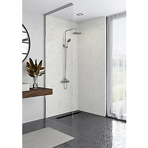 Mermaid Elite Quartzo Bianco Post Form Single Shower Panel - 2420 x 1200mm