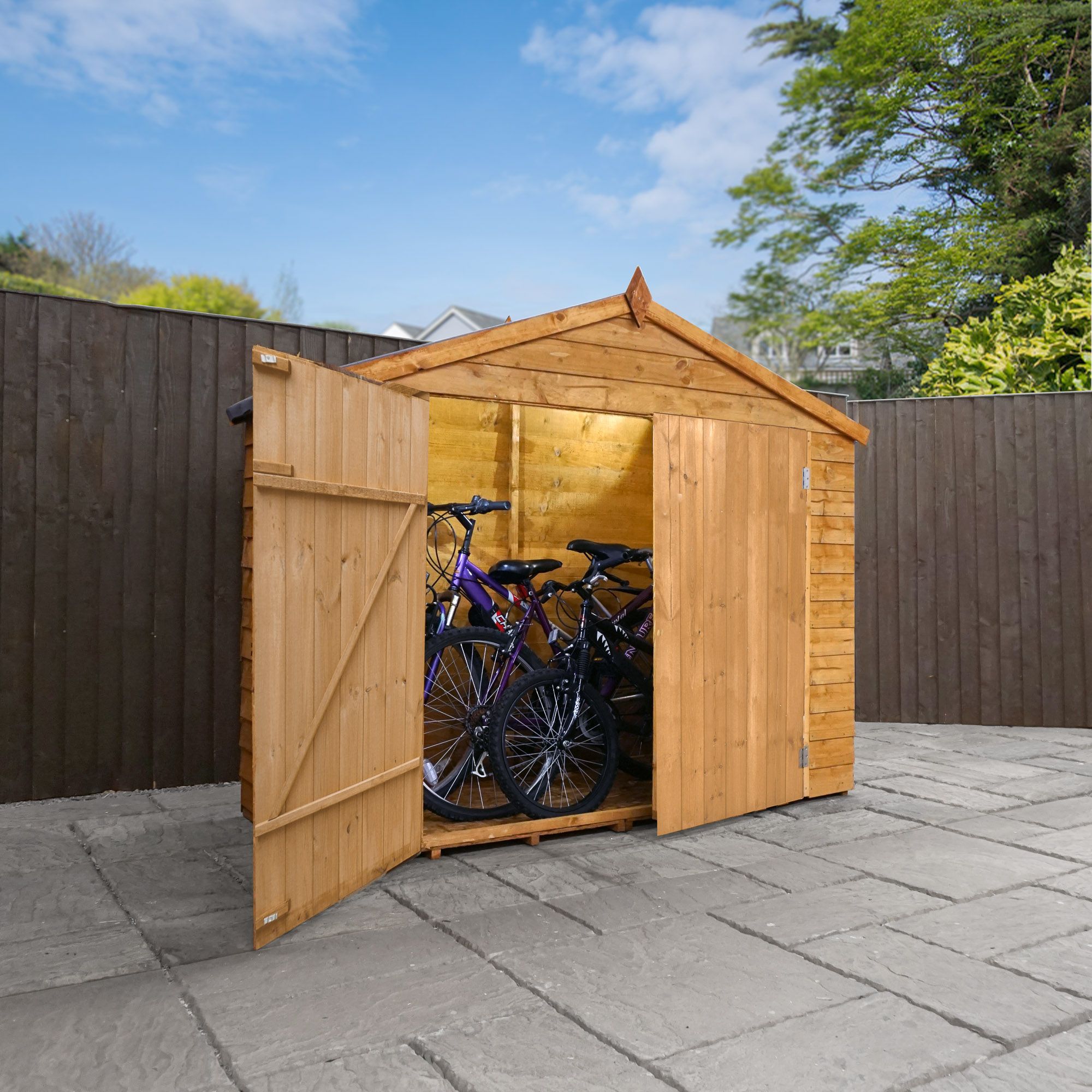 Mercia 7 x 3ft Overlap Apex Bike Store