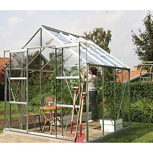 Vitavia Jupiter 8 x 8ft Horticultural Glass Greenhouse with Steel Base