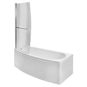Wickes Left Hand Space Saver Shower Bath - 1690 x 690mm